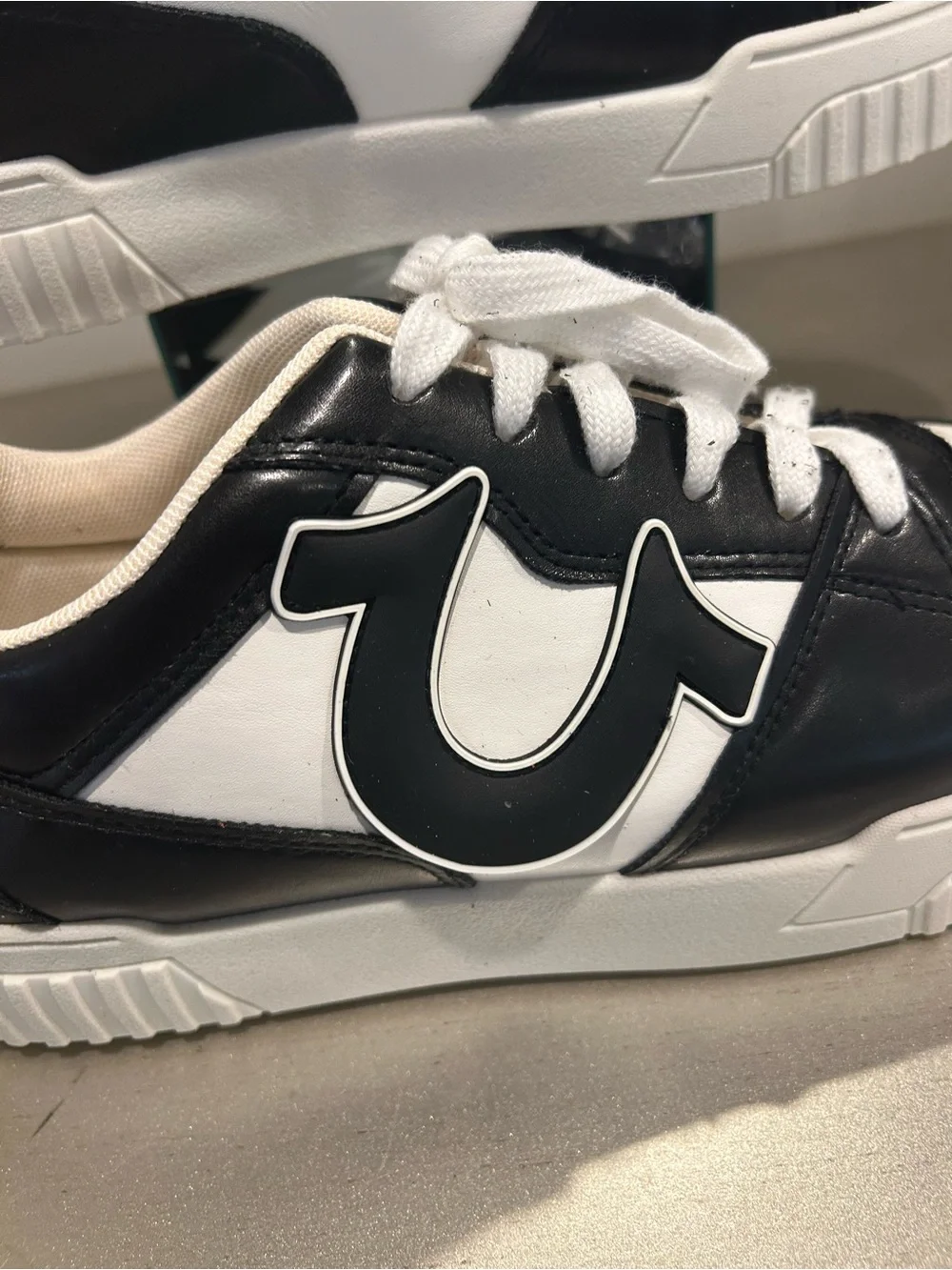 True Religion Black and White Low-Top Sneakers